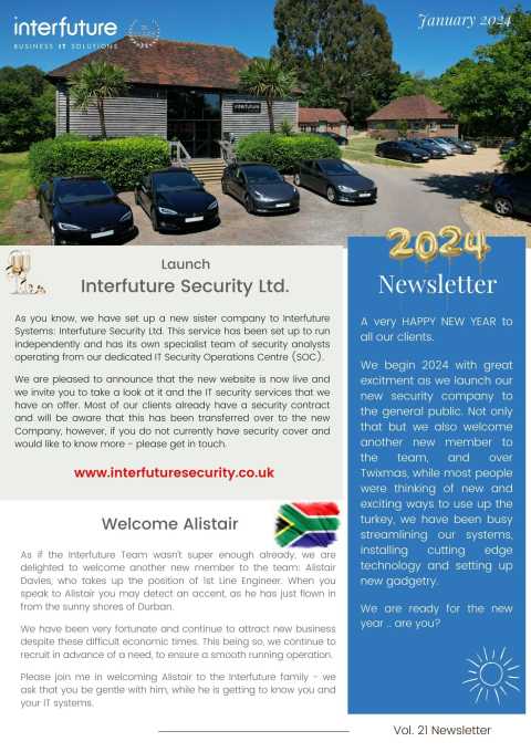 Interfuture Newsletter - January 2024