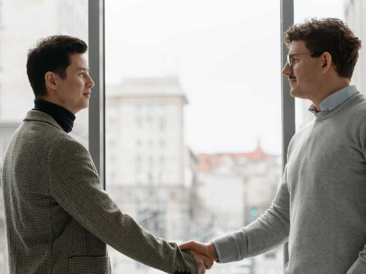 Two men shaking hands